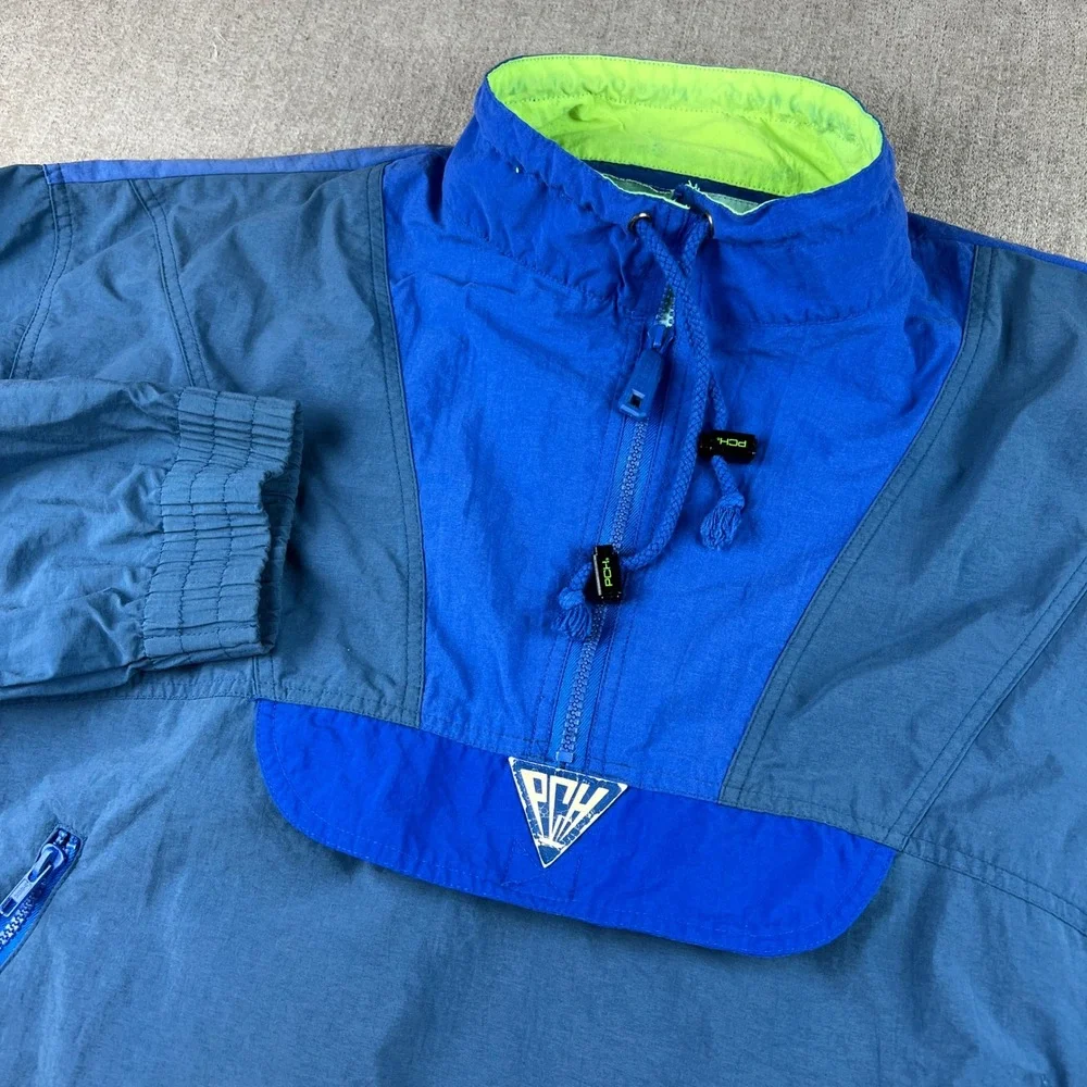Vintage Pacific Coast Highway Windbreaker Anorak Jacket Mens Large 90s Beach